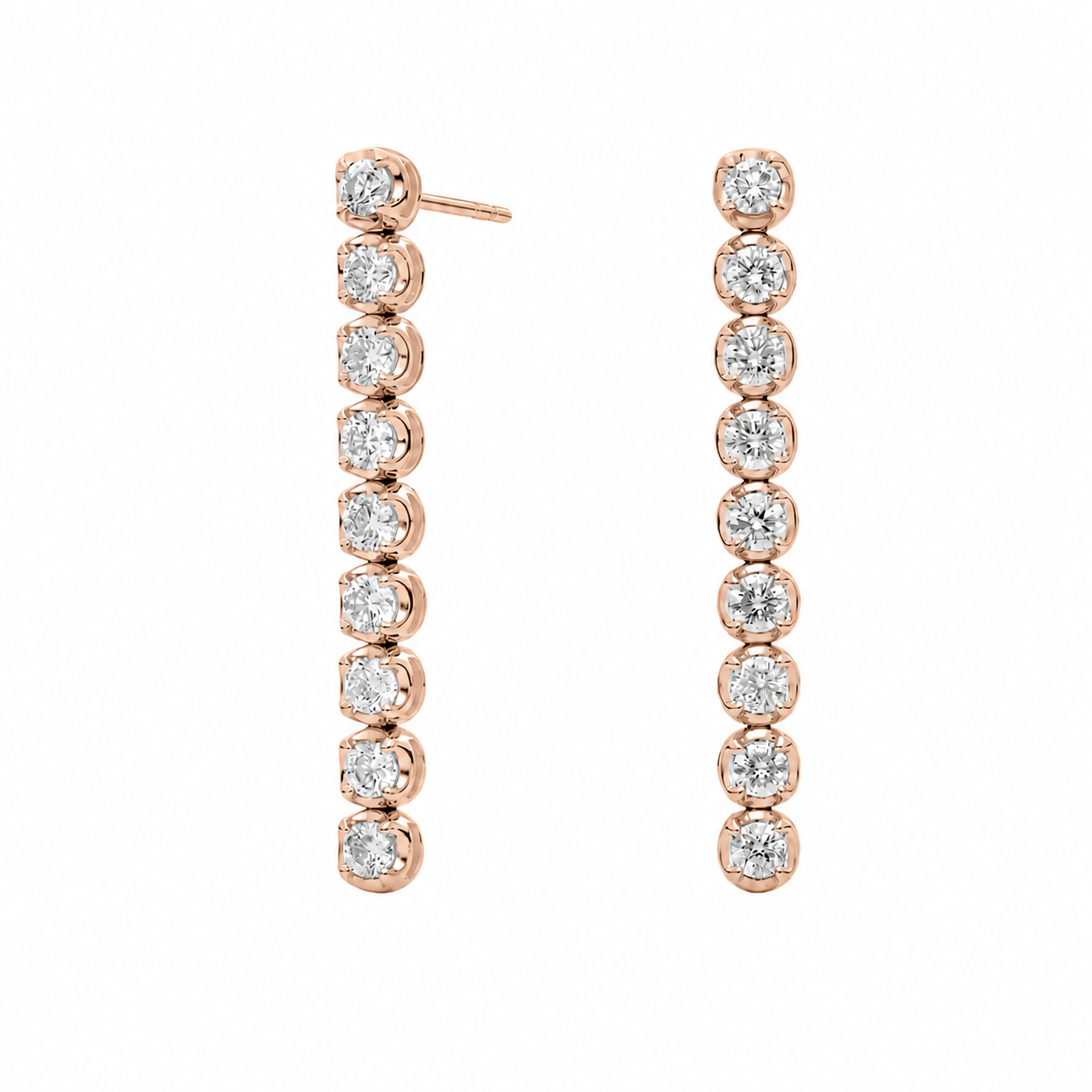 Éclat - Round Cut Lab Grown Diamond Drop Earrings ✧ 1.5 Carat