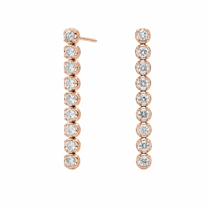 Éclat - Round Cut Lab Grown Diamond Drop Earrings ✧ 1.5 Carat