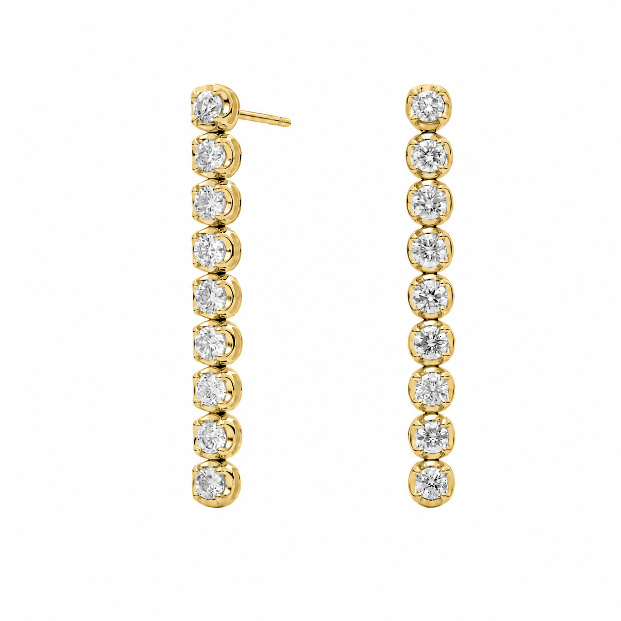 Éclat - Round Cut Lab Grown Diamond Drop Earrings ✧ 1.5 Carat