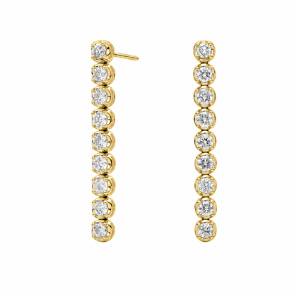 Éclat - Round Cut Lab Grown Diamond Drop Earrings ✧ 1.5 Carat