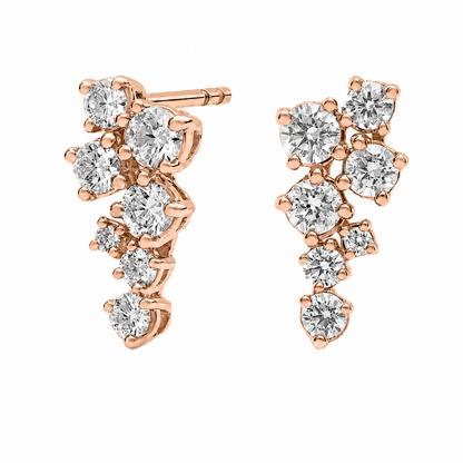 Fiorella - Round Cut Lab Grown Diamond Drop Earrings ✧ 0.8 Carat