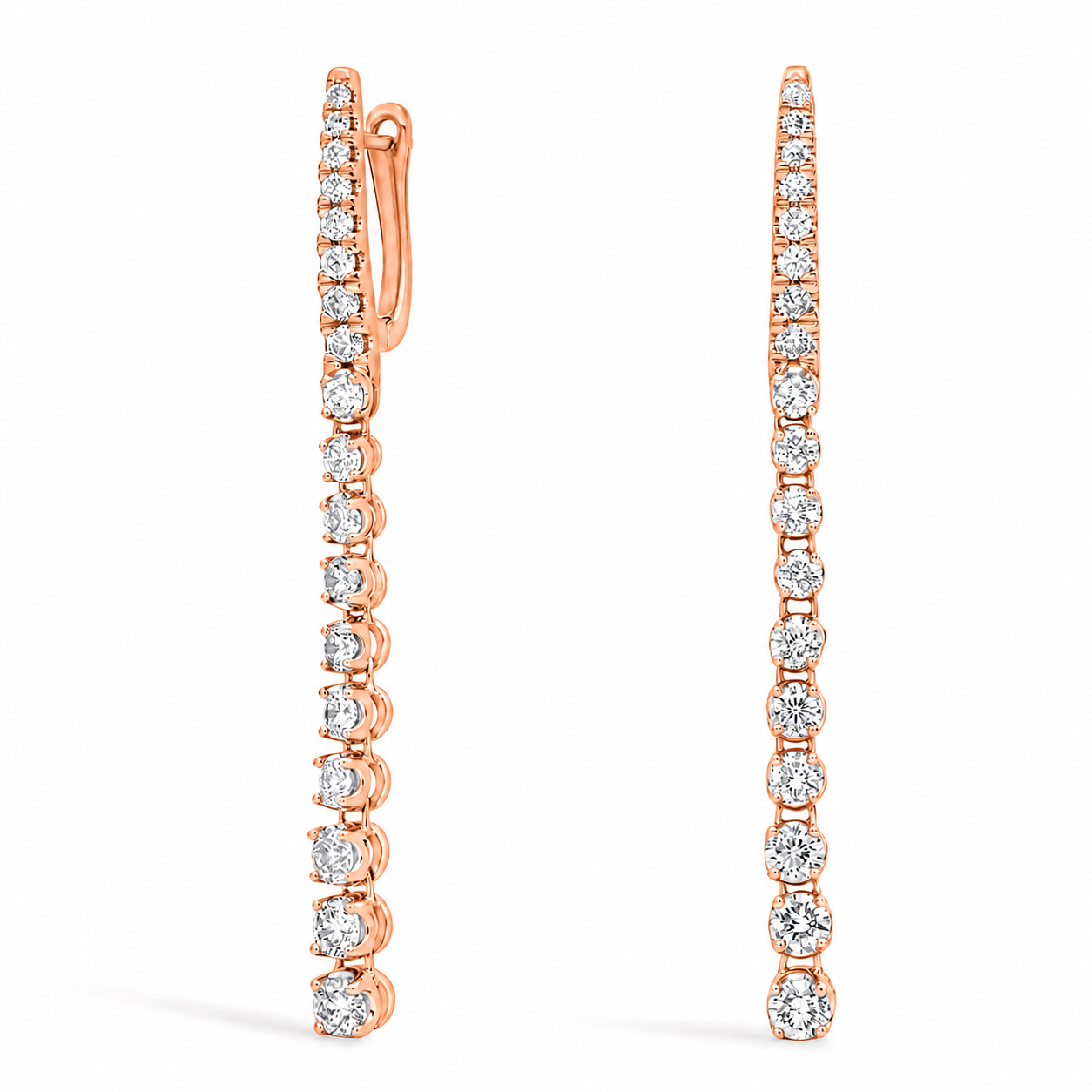 Aurelia - Round Cut Lab Grown Diamond Drop Earrings ✧ 1.25 Carat