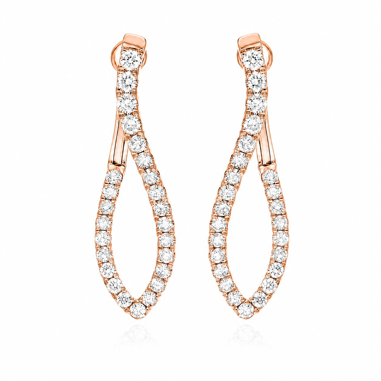 Eclipse - Round Cut Lab Grown Diamond Drop Earrings ✧ 0.8 Carat