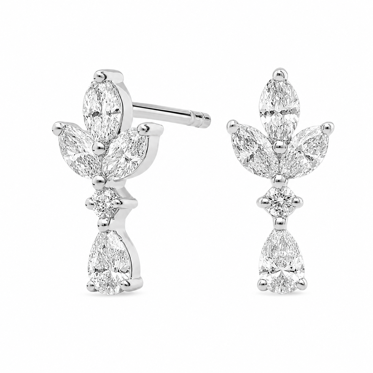Amélie Cluster Lab Grown Diamond Drop Earrings ✧ 0.6 Carat