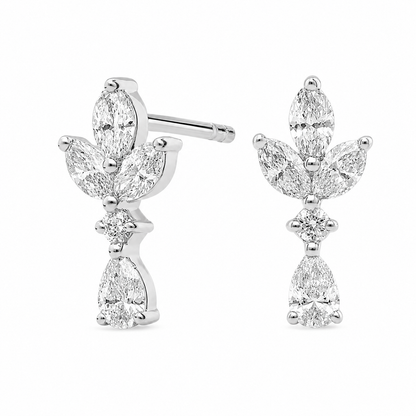 Amélie Cluster Lab Grown Diamond Drop Earrings ✧ 0.6 Carat