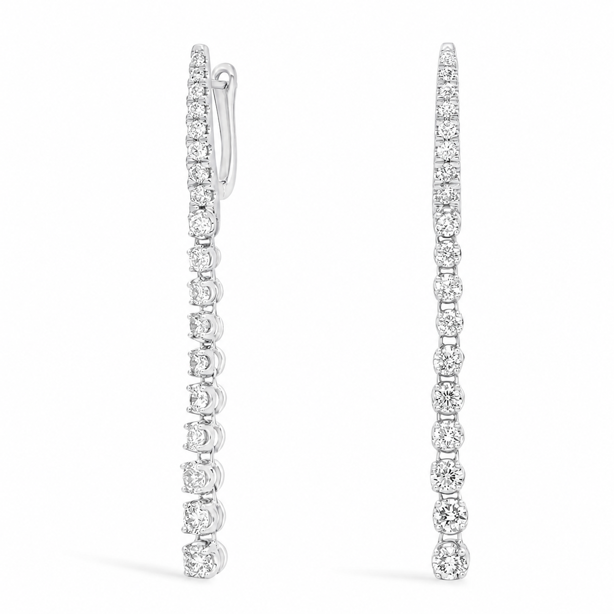 Aurelia - Round Cut Lab Grown Diamond Drop Earrings ✧ 1.25 Carat