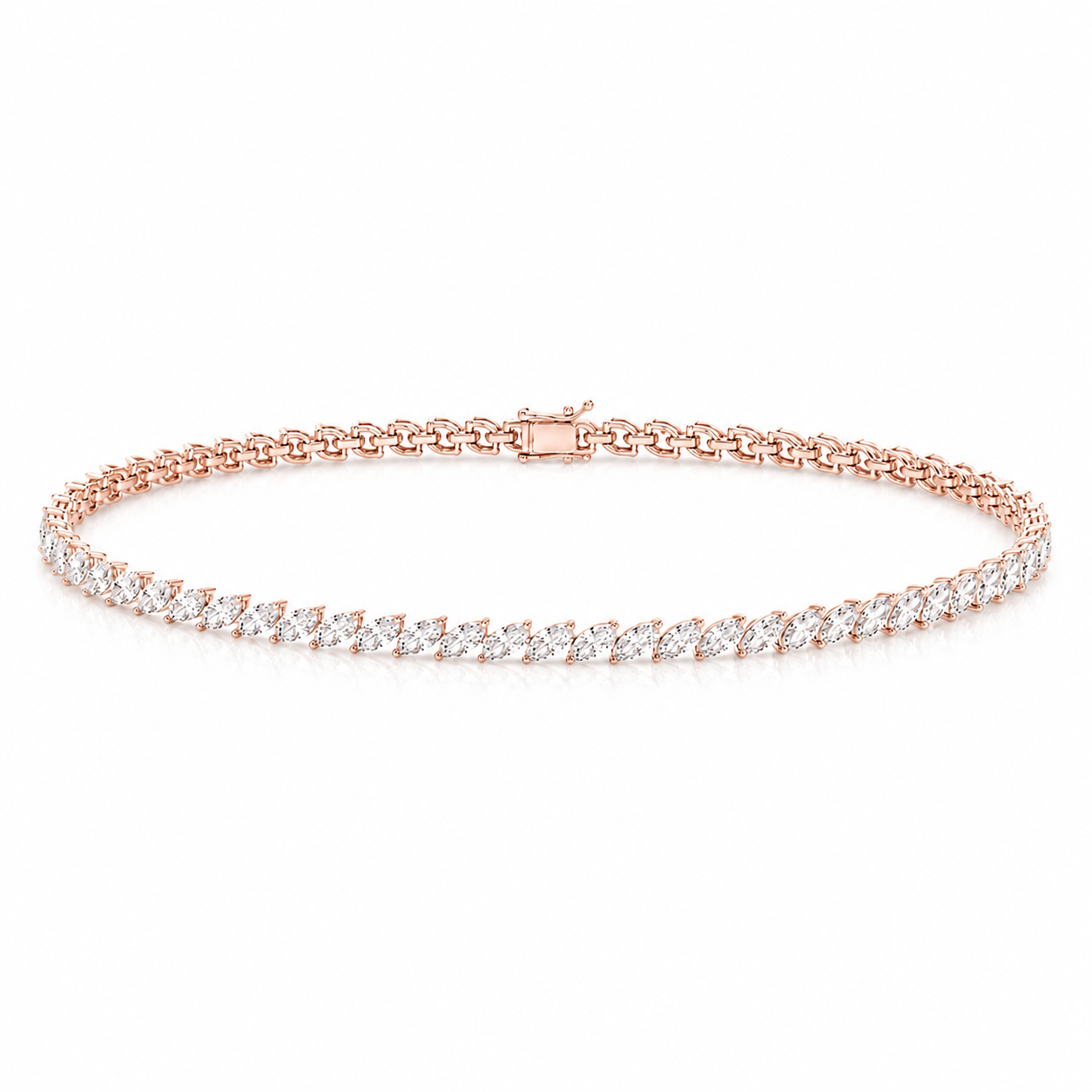Marquise Cut Tennis Bracelet Lab Grown Diamond ✧ 3 & 5 Carat