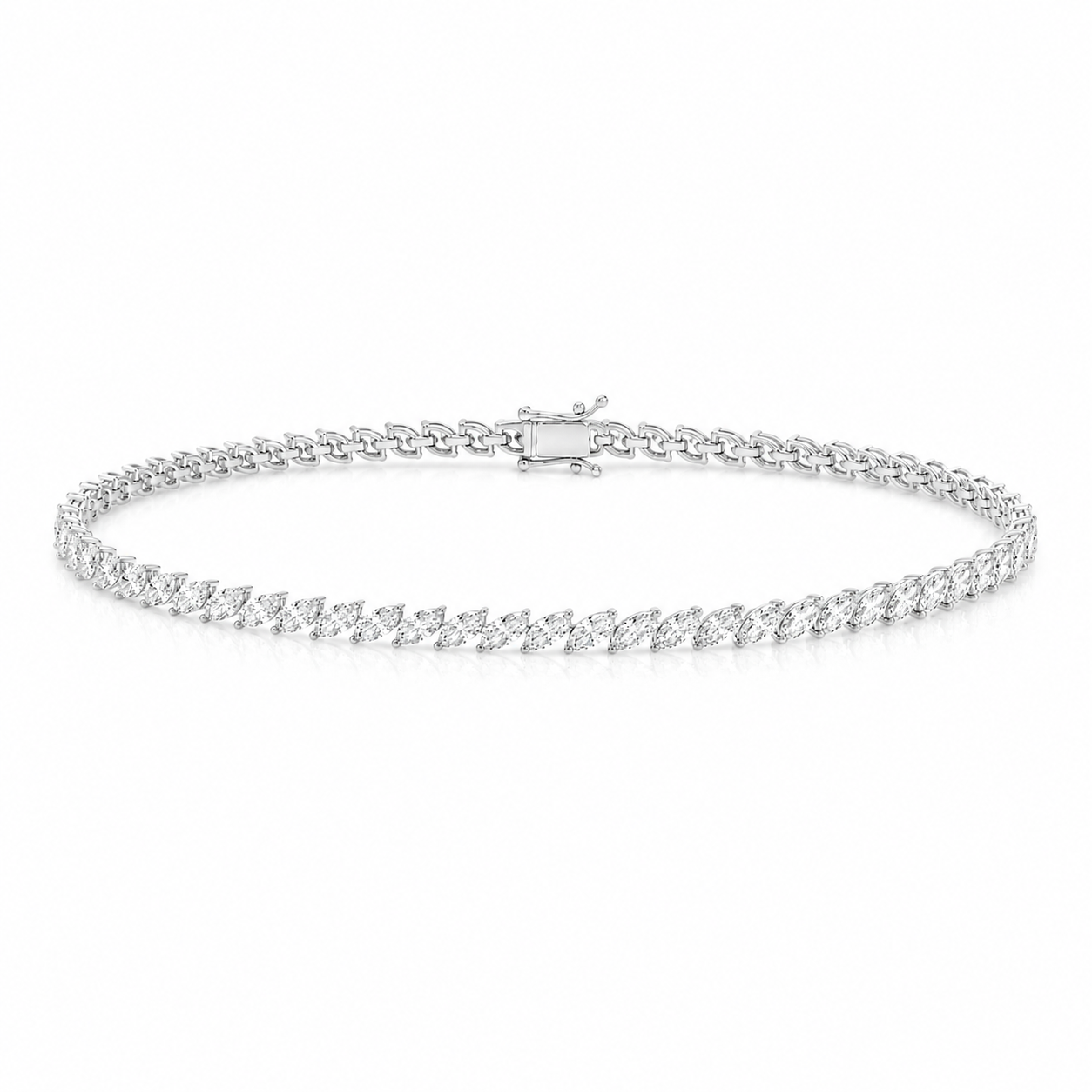 Marquise Cut Tennis Bracelet Lab Grown Diamond ✧ 3 & 5 Carat