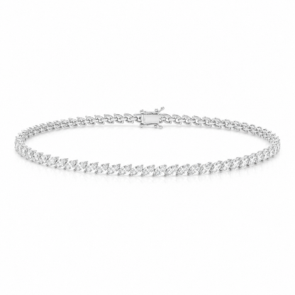 Marquise Cut Tennis Bracelet Lab Grown Diamond ✧ 3 & 5 Carat