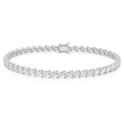 Marquise Cut Tennis Bracelet Lab Grown Diamond ✧ 3 & 5 Carat