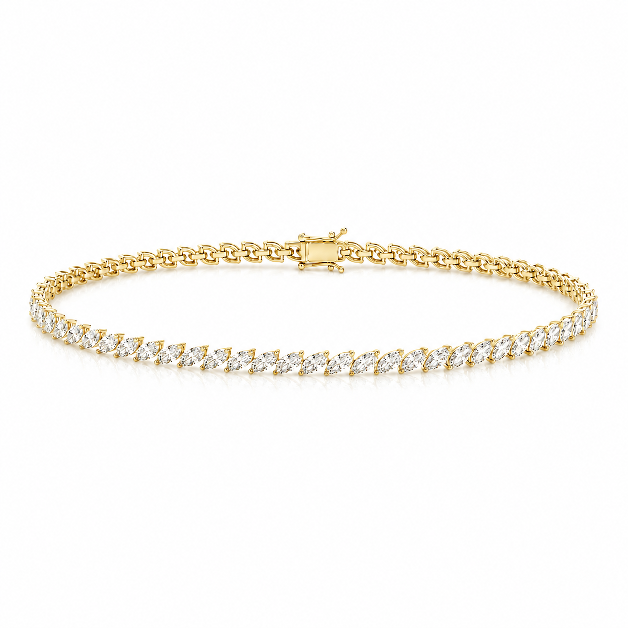 Marquise Cut Tennis Bracelet Lab Grown Diamond ✧ 3 & 5 Carat