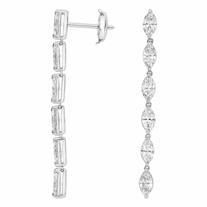 Lumière Marquise Cut Lab Grown Diamond Drop Earrings ✧ 2.5 Carat