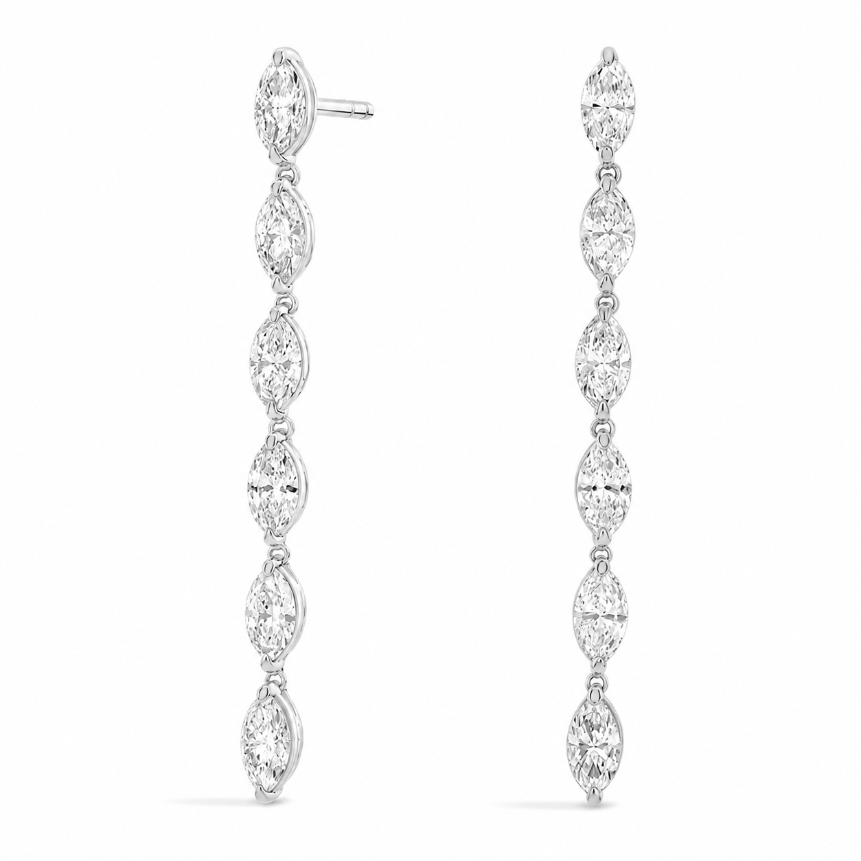 Lumière Marquise Cut Lab Grown Diamond Drop Earrings ✧ 2.5 Carat