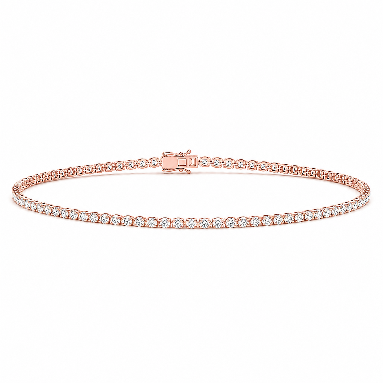 Round Tennis Bracelet Round Cut Lab Grown Diamond ✧ 1-5 Carat