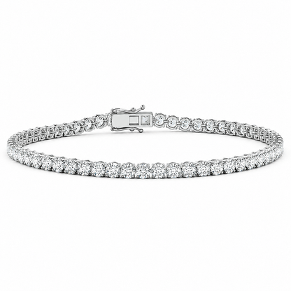Round Tennis Bracelet Round Cut Lab Grown Diamond ✧ 1-5 Carat