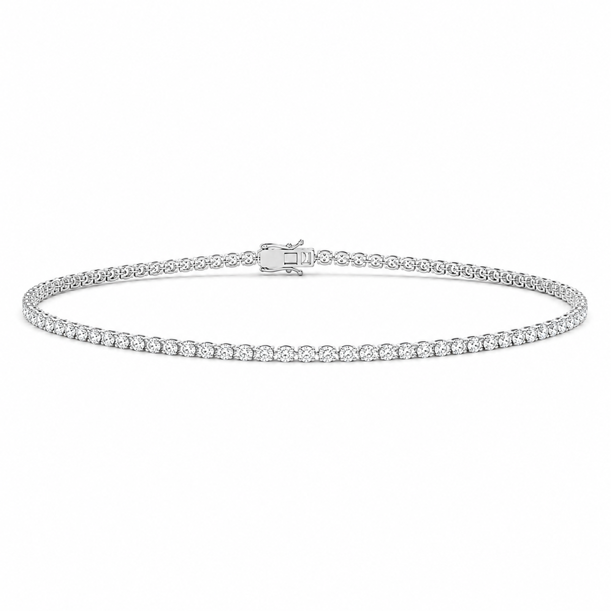 Round Tennis Bracelet Round Cut Lab Grown Diamond ✧ 1-5 Carat