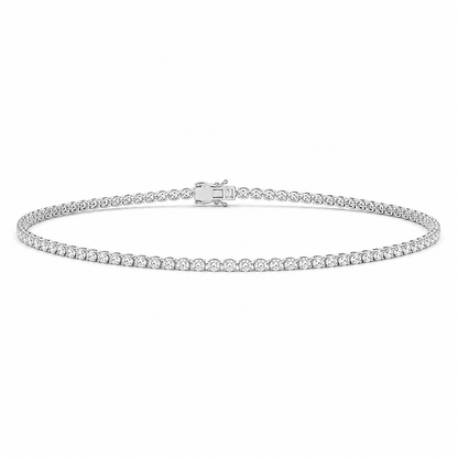 Round Tennis Bracelet Round Cut Lab Grown Diamond ✧ 1-5 Carat
