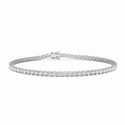 Round Tennis Bracelet Round Cut Lab Grown Diamond ✧ 1-5 Carat