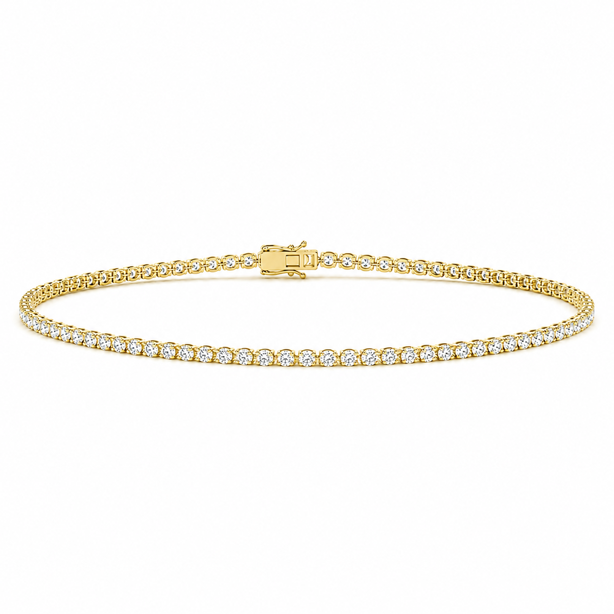 Round Tennis Bracelet Round Cut Lab Grown Diamond ✧ 1-5 Carat