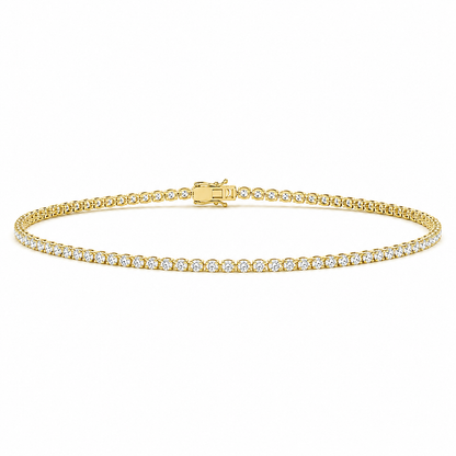 Round Tennis Bracelet Round Cut Lab Grown Diamond ✧ 1-5 Carat