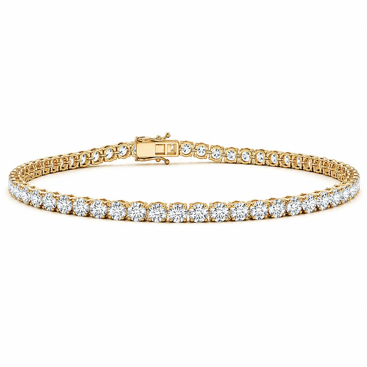 Round Tennis Bracelet Round Cut Lab Grown Diamond ✧ 1-5 Carat