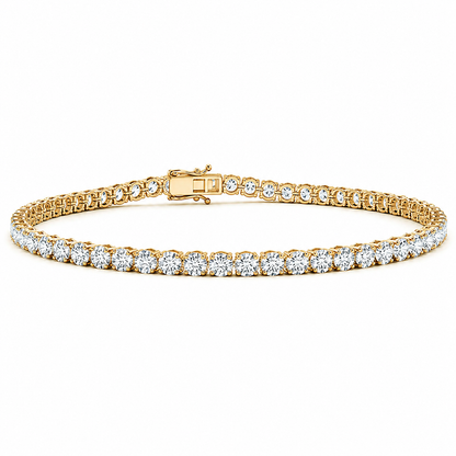 Round Tennis Bracelet Round Cut Lab Grown Diamond ✧ 1-5 Carat
