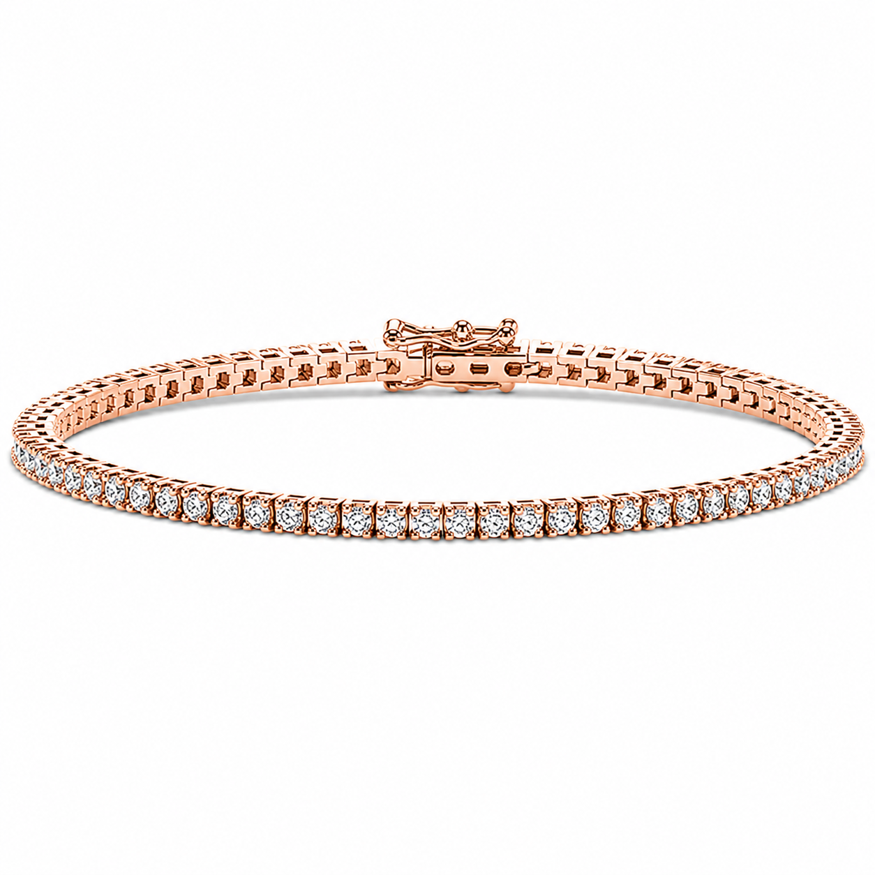 Italian Tennis Bracelet Round Cut Lab Grown Diamond ✧ 1-5 Carat