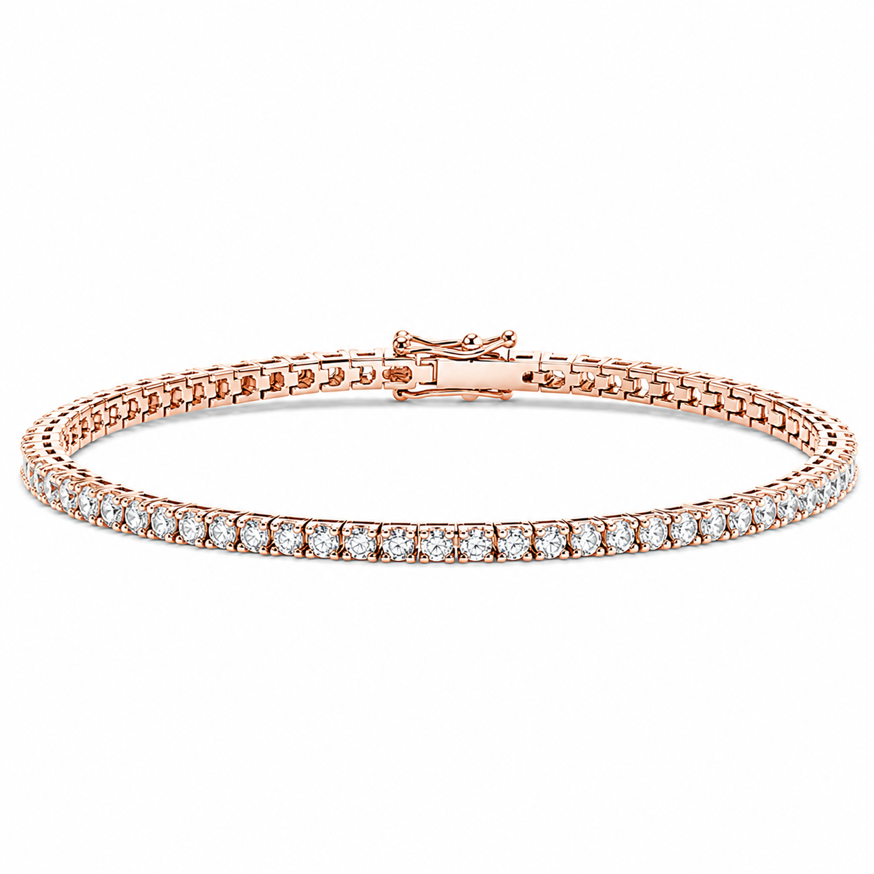 Italian Tennis Bracelet Round Cut Lab Grown Diamond ✧ 1-5 Carat