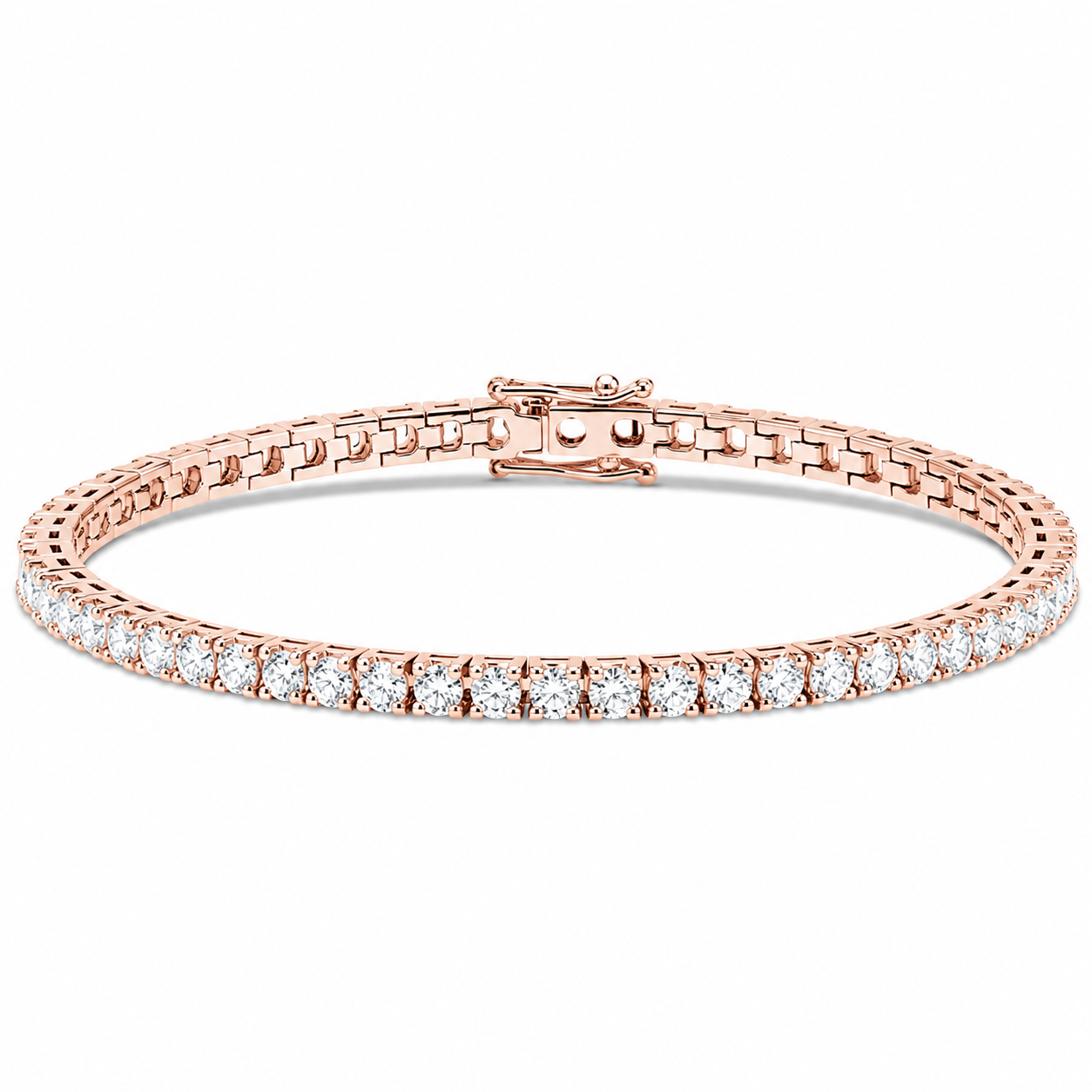 Italian Tennis Bracelet Round Cut Lab Grown Diamond ✧ 1-5 Carat