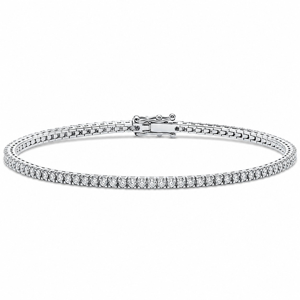 Italian Tennis Bracelet Round Cut Lab Grown Diamond ✧ 1-5 Carat