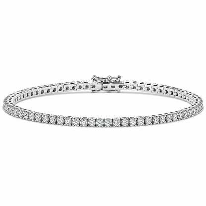 Italian Tennis Bracelet Round Cut Lab Grown Diamond ✧ 1-5 Carat