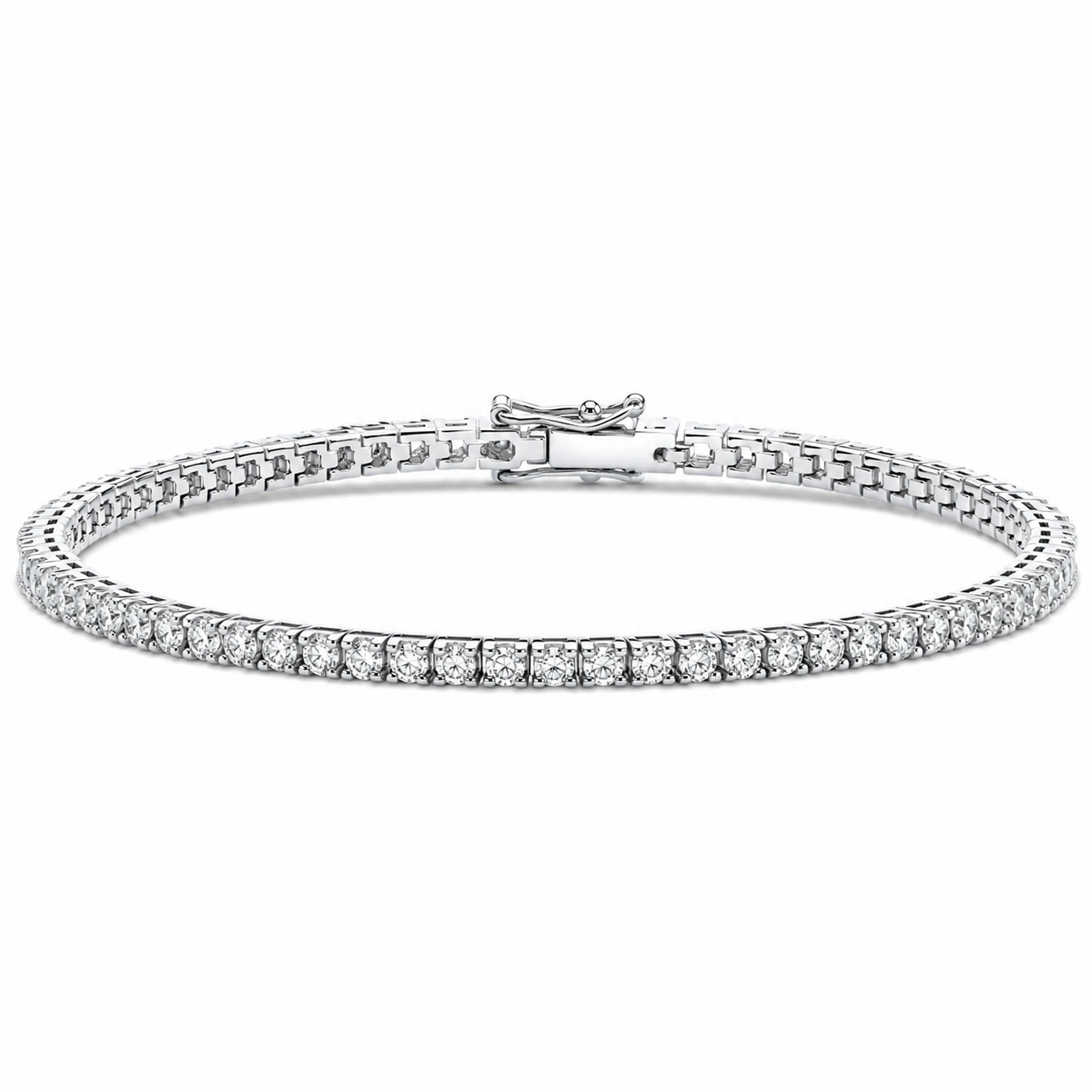 Italian Tennis Bracelet Round Cut Lab Grown Diamond ✧ 1-5 Carat