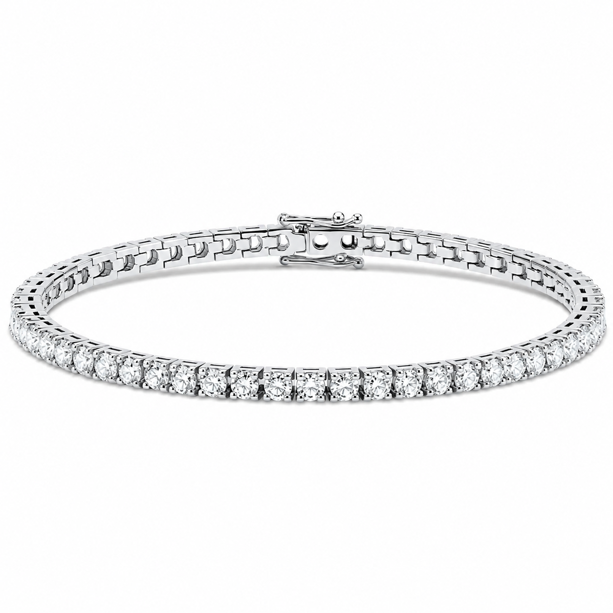 Italian Tennis Bracelet Round Cut Lab Grown Diamond ✧ 1-5 Carat