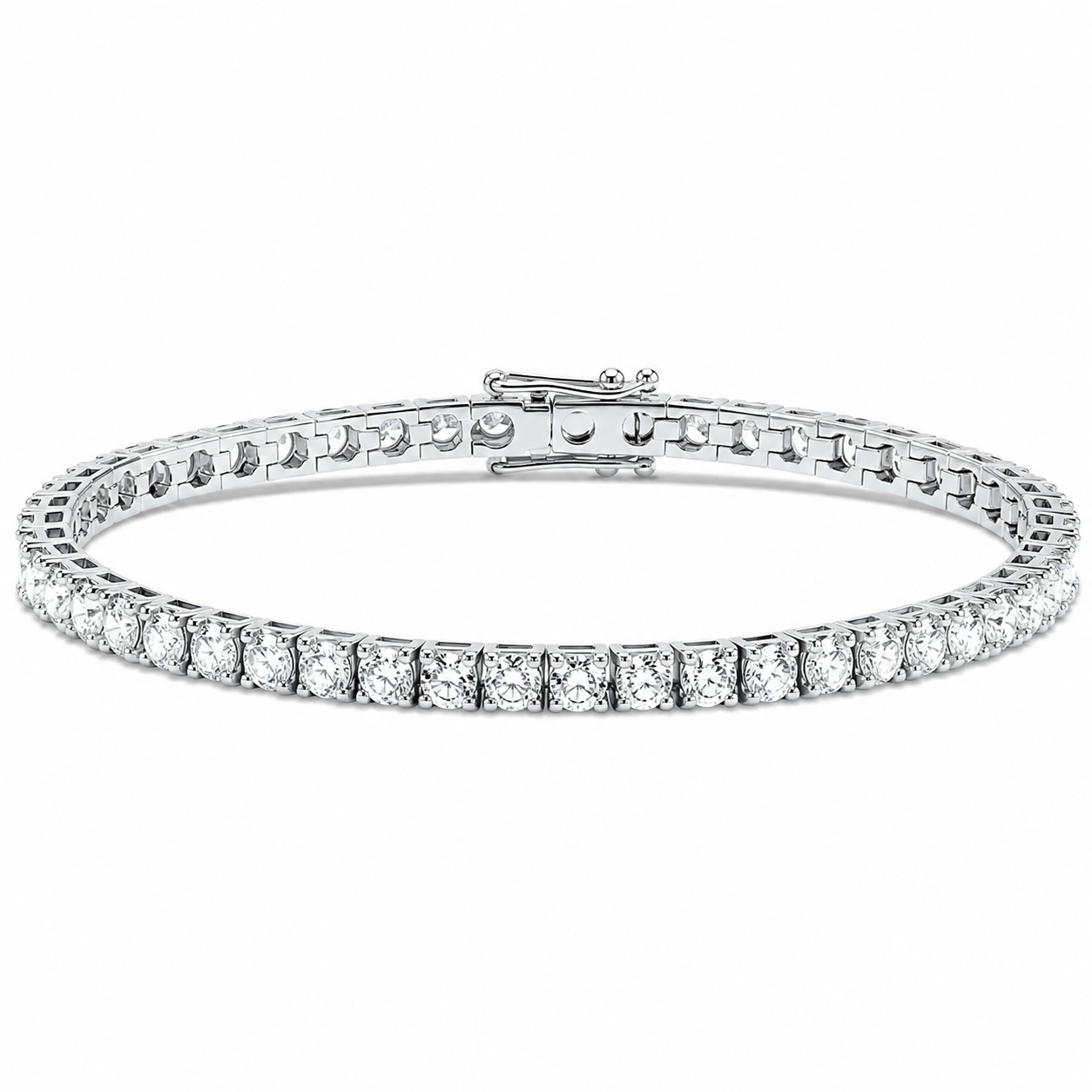 Italian Tennis Bracelet Round Cut Lab Grown Diamond ✧ 1-5 Carat