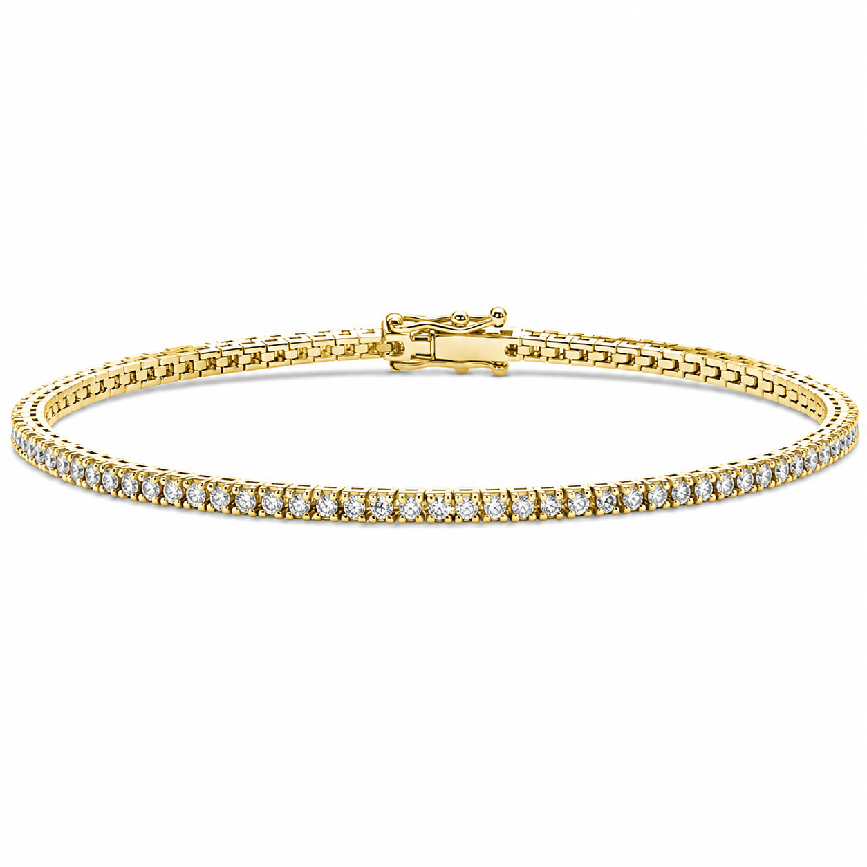 Italian Tennis Bracelet Round Cut Lab Grown Diamond ✧ 1-5 Carat