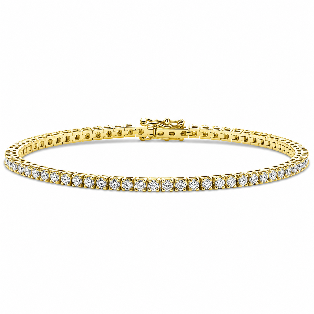 Italian Tennis Bracelet Round Cut Lab Grown Diamond ✧ 1-5 Carat