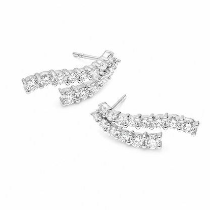 Celeste Round Cut Lab Grown Diamond Drop Earrings ✧ 1.3 Carat