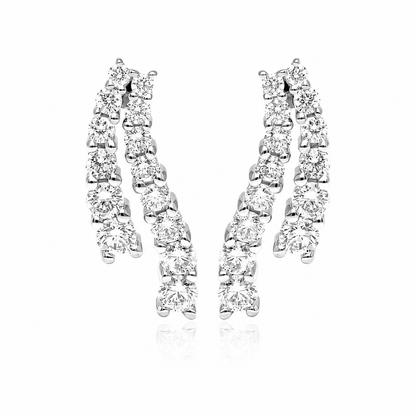 Celeste Round Cut Lab Grown Diamond Drop Earrings ✧ 1.3 Carat