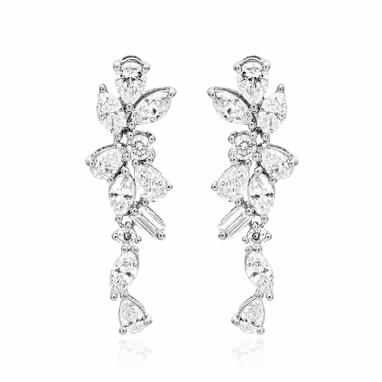 Jardin Cluster Lab Grown Diamond Drop Earrings ✧ 1.5 Carat