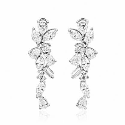 Jardin Cluster Lab Grown Diamond Drop Earrings ✧ 1.5 Carat